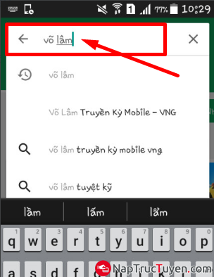 Giới thiệu và tải game Võ Lâm cho điện thoại cài Android + Hình 6