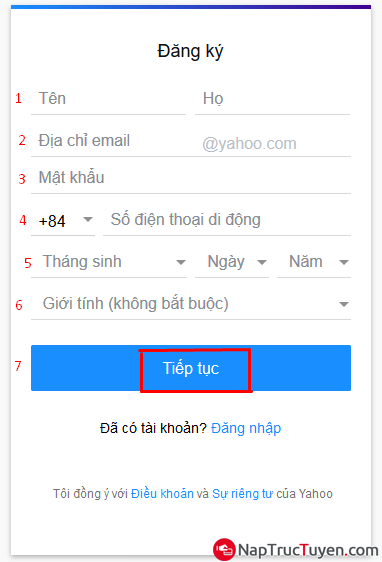 Hướng dẫn tạo tài khoản Yahoo mail tiếng Việt nhanh nhất + Hình 2